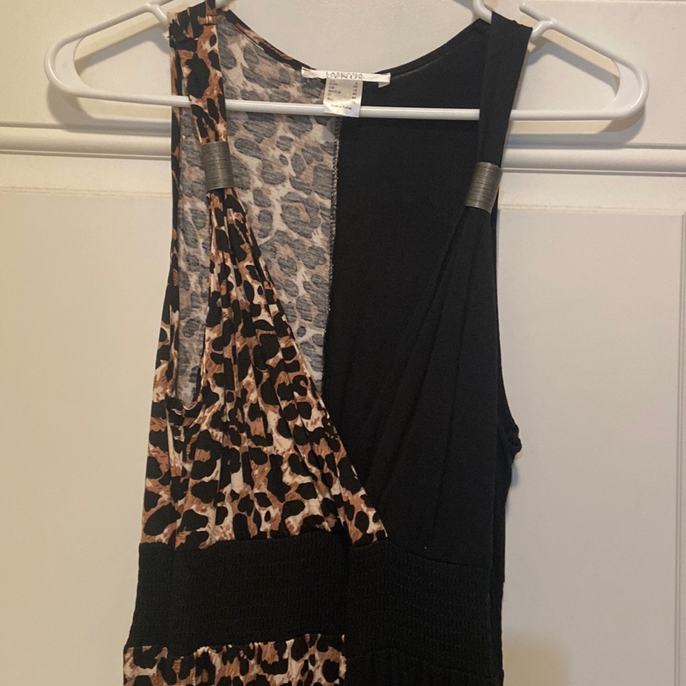Lascana maxi dress, size small leopard cotton blend